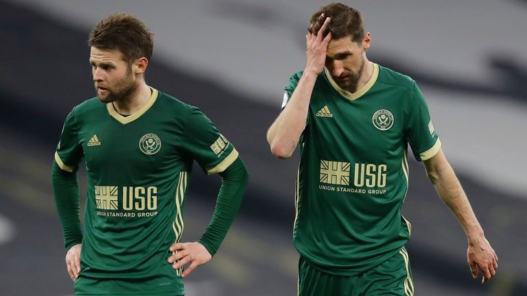 Oliver Norwood and Chris Basham react to a comprehensive defeat to Tottenham