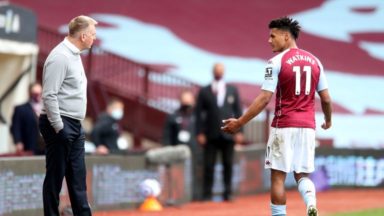 Aston Villa will be without Ollie Watkins for the first time in the league this season 