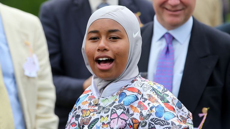 PA - Khadijah Mellah after winning the Magnolia Cup on Haverland during day three of the Qatar Goodwood Festival