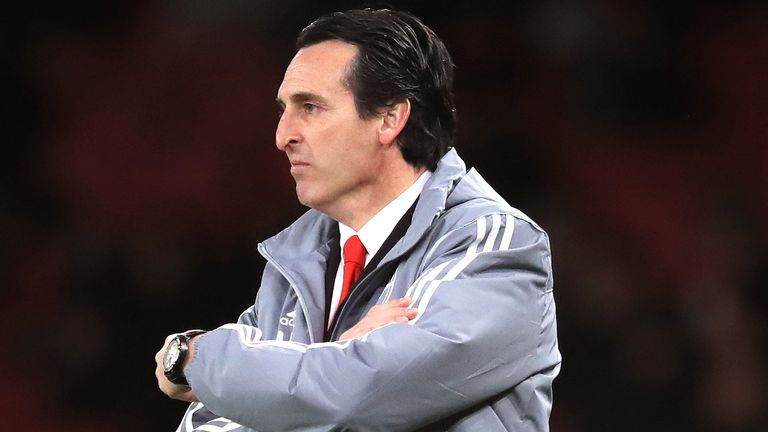 PA - Unai Emery during his spell as Arsenal head coach