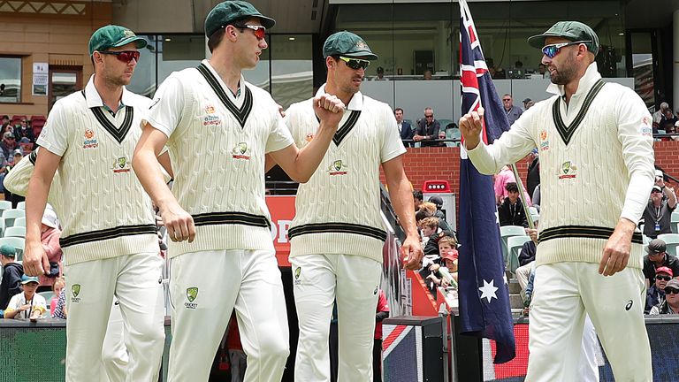 Pat Cummins, Josh Hazlewood, Mitchell Starc and Nathan Lyon 