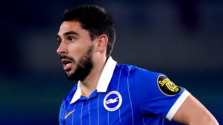 Neal Maupay in action against Newcastle United at the Amex Stadium (PA images)