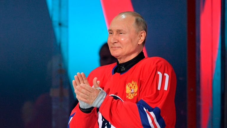 Russian President Vladimir Putin took part in an all-star ice hockey game in Sochi