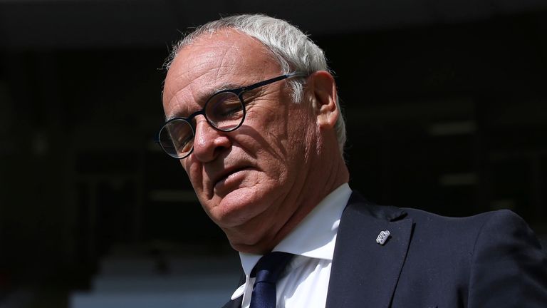 April 3, 2021, Milan, United Kingdom: Claudio Ranieri Head coach of UC Sampdoria during the Serie A match at Giuseppe Meazza, Milan. Picture date: 3rd April 2021. Picture credit should read: Jonathan Moscrop/Sportimage(Credit Image: © Jonathan Moscrop/CSM via ZUMA Wire) (Cal Sport Media via AP Images)