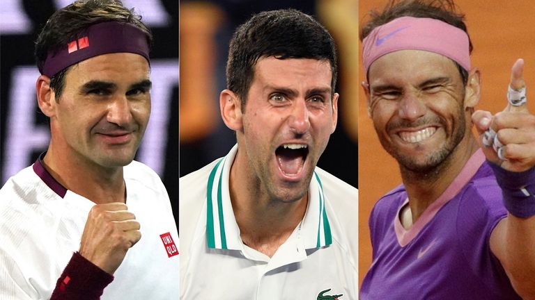 Roger Federer, Novak Djokovic and Rafael Nadal