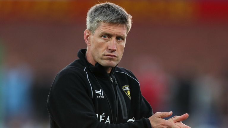 2 April 2021; La Rochelle head coach Ronan O'Gara before the Heineken Champions Cup Round of 16 match between Gloucester and La Rochelle at Kingsholm Stadium in Gloucester, England. Photo by Matt Impey/Sportsfile