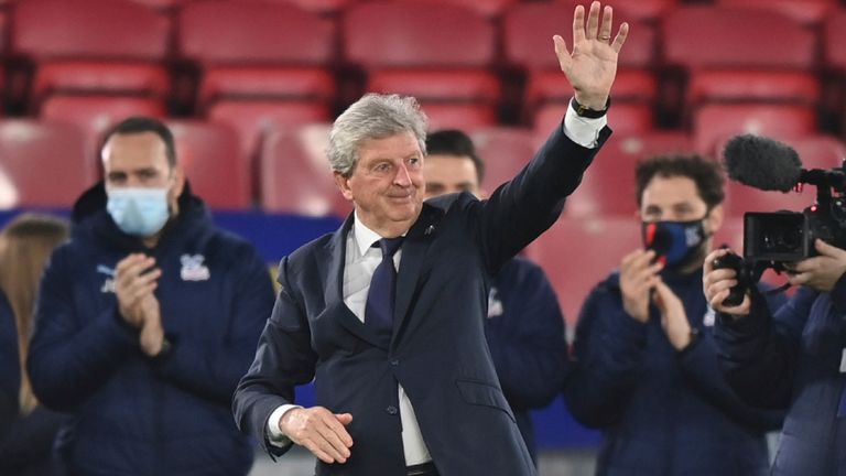 Roy Hodgson says farewell to the club during a post-match ceremony