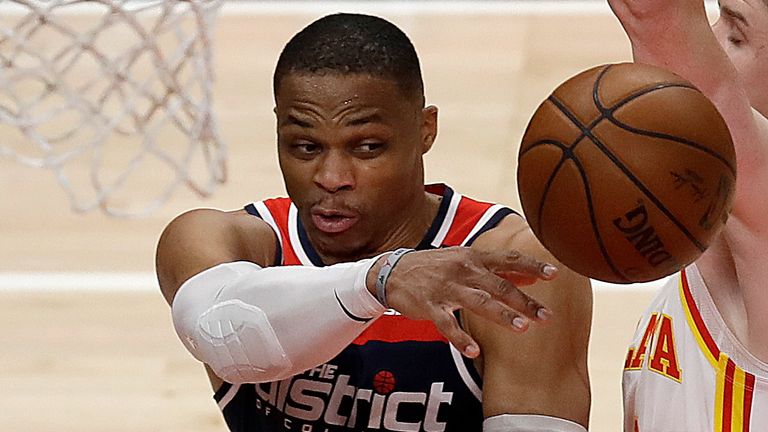 Russell Westbrook made NBA history on Monday night. Image: AP