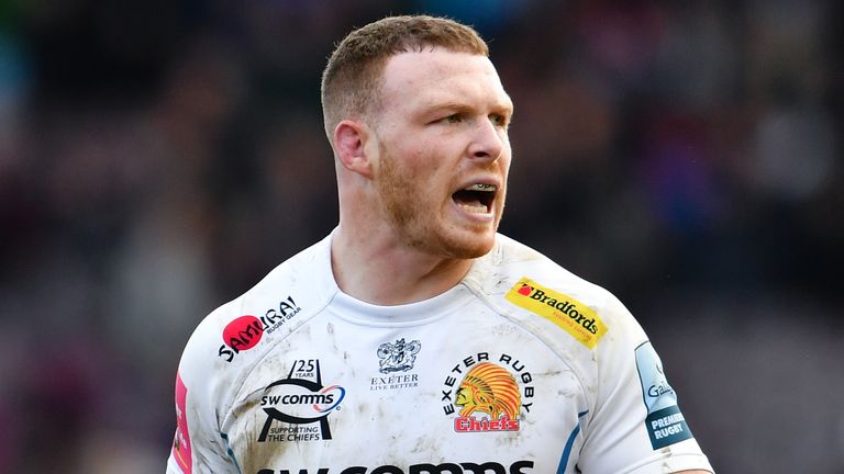 Exeter Chiefs' Sam Simmonds during the Gallagher Premiership match at Twickenham Stoop, London. PA Photo. Picture date: Saturday February 29, 2020. See PA story RUGBYU Harlequins. Photo credit should read: Ashley Western/PA Wire. RESTRICTIONS: Editorial use only. No commercial use.                                     