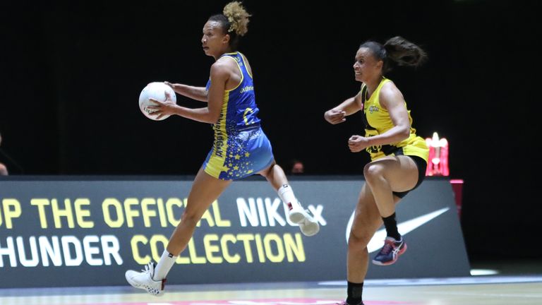 Serena Guthrie had an outstanding game for Team Bath Netball (Image Credit - Morgan Harlow)