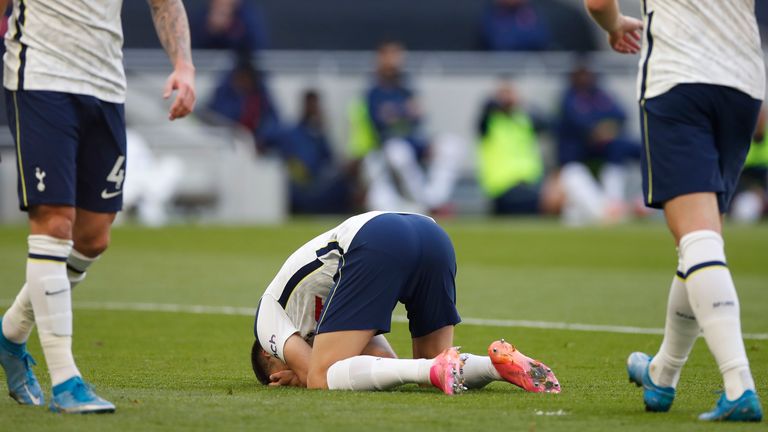 Sergio Reguilon reacts after scoring an own goal (AP)