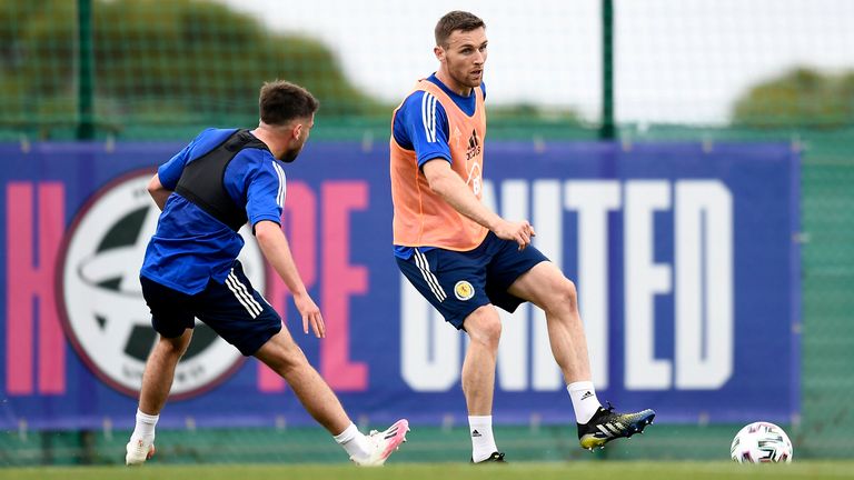 SNS - ALICANTE, SPAIN - MAY 28: Stephen O'Donnell during a Scotland training session at La Finca Resort on May 28, 2021, in Alicante, Spain (Photo by Jose Breton / SNS Group)