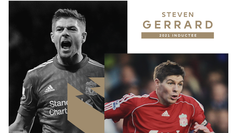 Steven Gerrard is the seventh inductee into the Premier League Hall of Fame