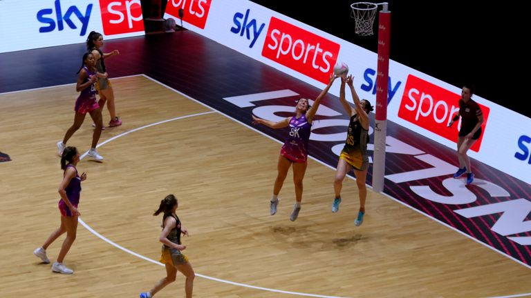 Wasps in Vitality Netball Superleague action (Image Credit - Ben Lumley)