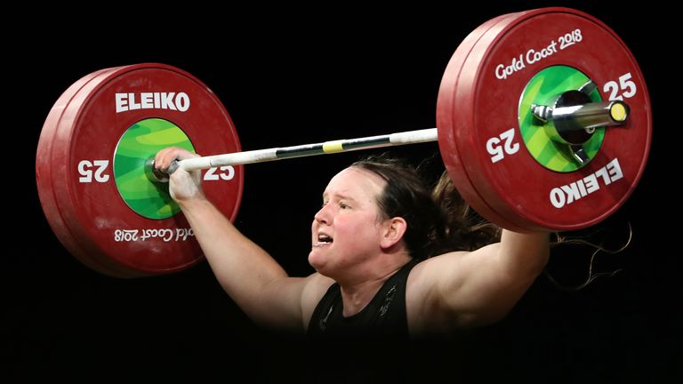 Laurel Hubbard competed at the 2018 Commonwealth Games on the Gold Coast 