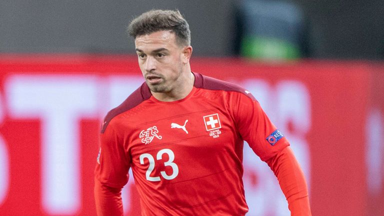 Xherdan Shaqiri in action for Switzerland