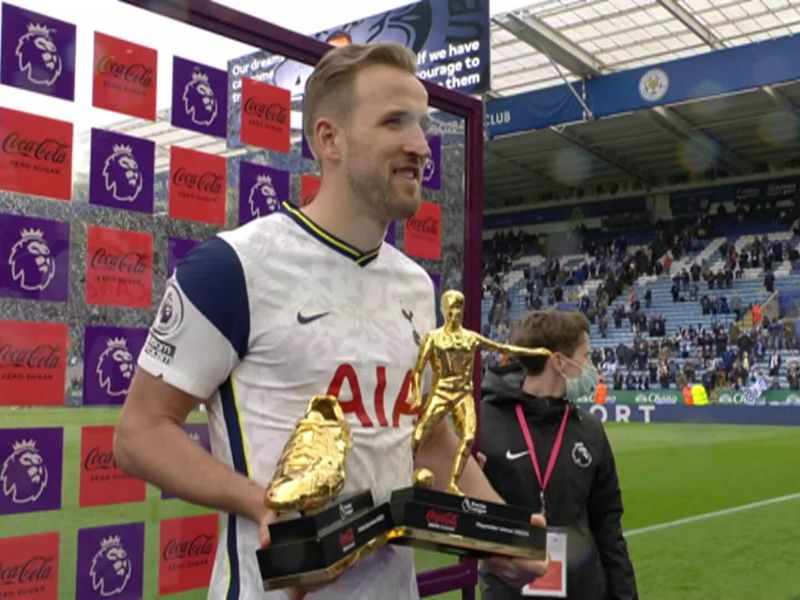 Harry Kane wins Premier League Golden Boot award for  third time