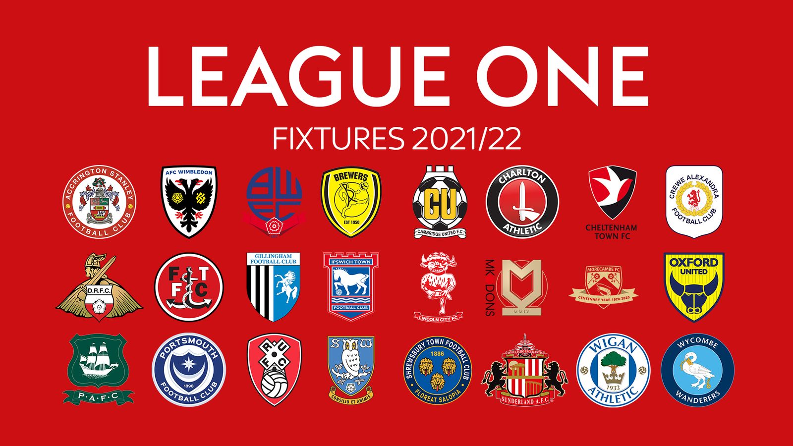 League One 21 22 Fixtures And Schedule Sunderland Vs Wigan And Cambridge Vs Oxford On Opening Weekend Football News Sky Sports