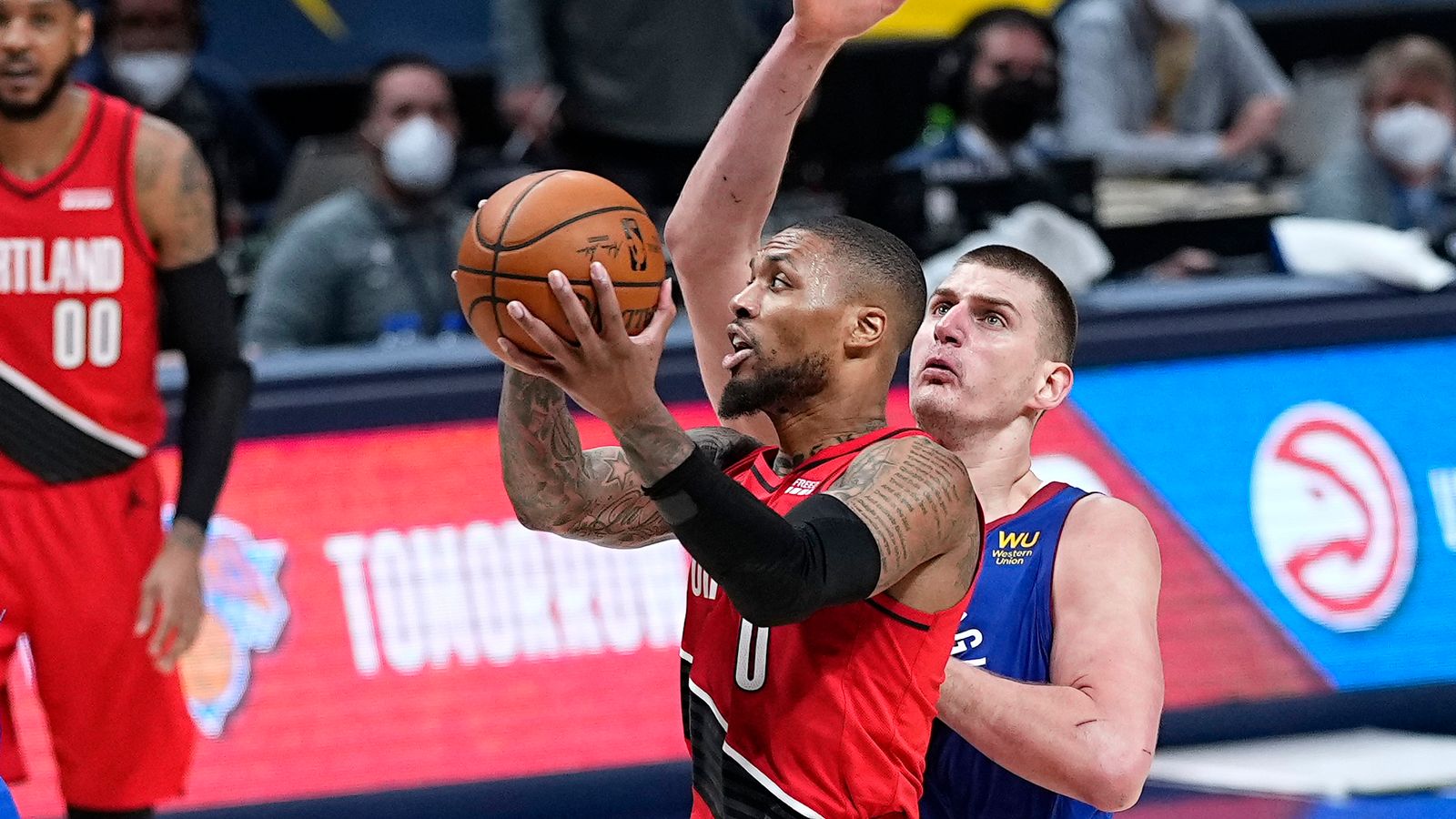 Denver Nuggets outlast Portland Trail Blazers in double overtime despite Damian Lillards record-breaking 55 points NBA News Sky Sports
