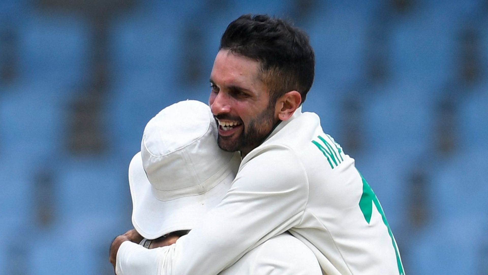 South Africa's Maharaj takes Test hat-trick