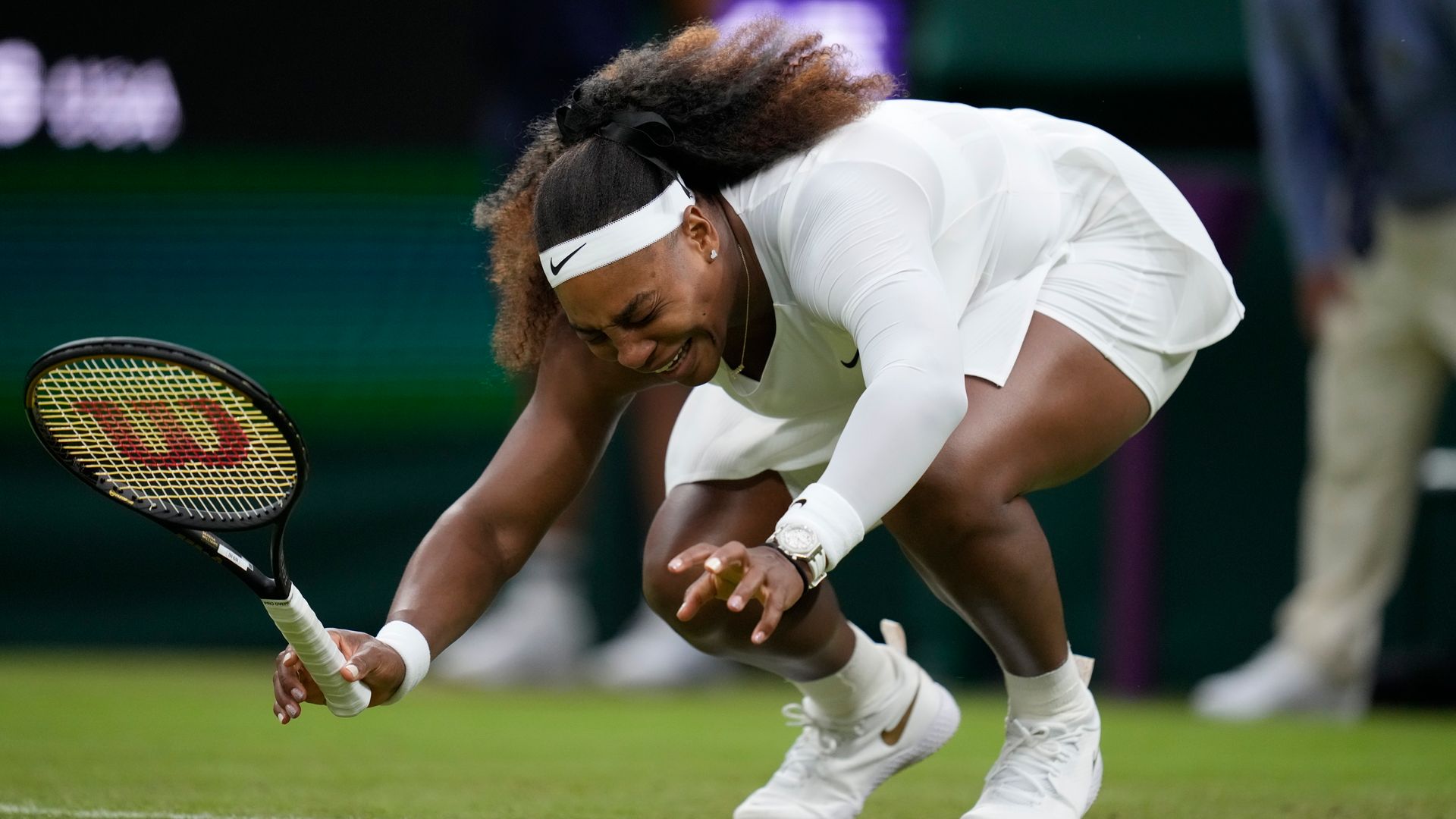 Tearful Serena out of Wimbledon with ankle injury