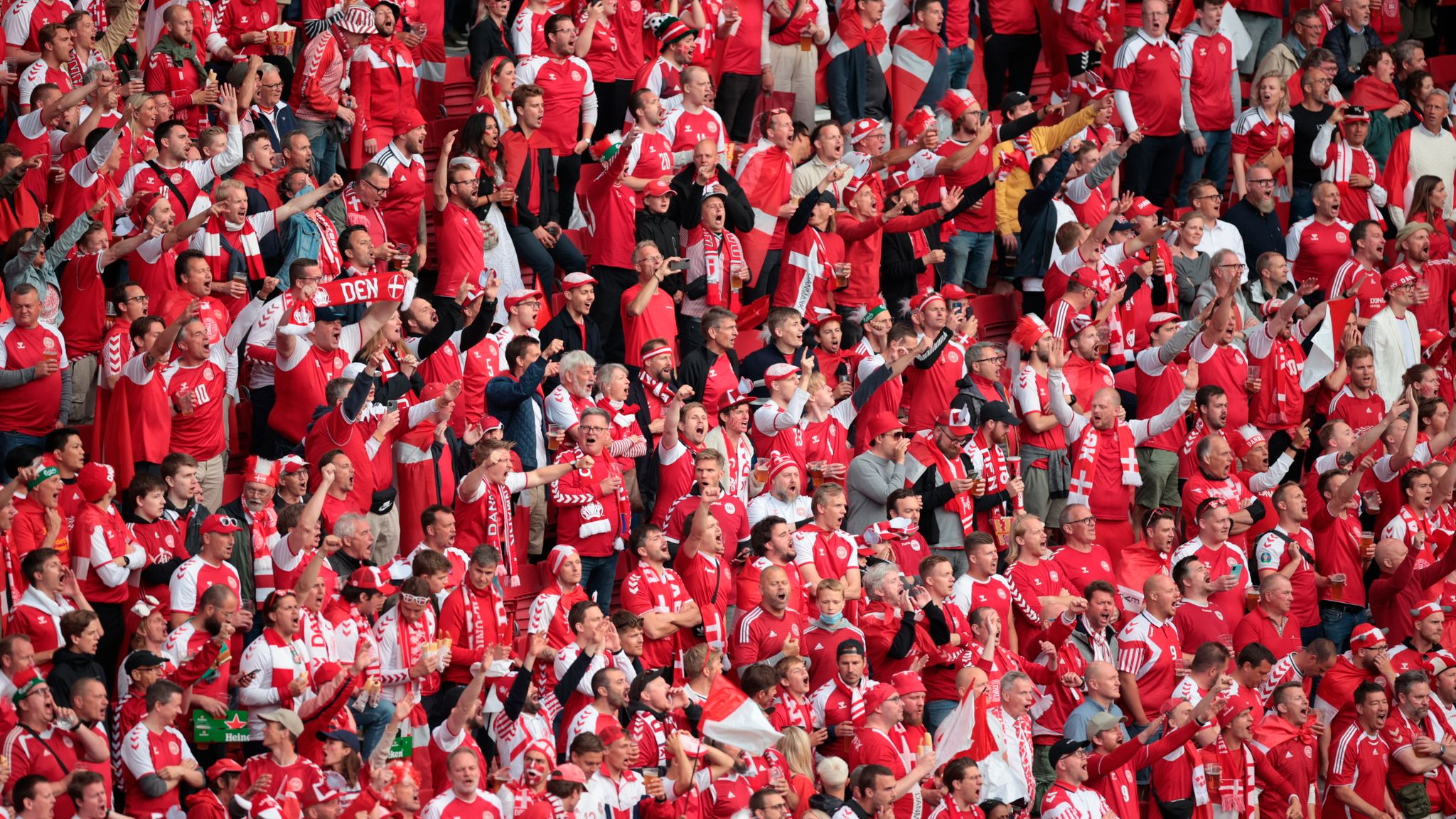 Euro 2020: Denmark fans told they can travel to Amsterdam but Wales fans banned from attending last-16 tie | Football News Sky Sports