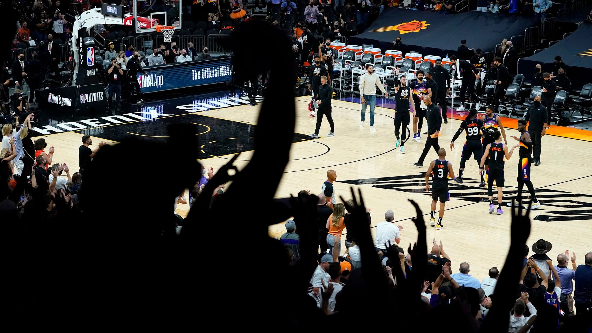 Phoenix Suns crowd energising players with crazy atmosphere inside home arena during NBA Playoffs NBA News Sky Sports