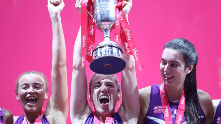 Loughborough Lightning won the title in style on Sunday with a 17-goal victory over Team Bath Netball (Image credit - Morgan Harlow)