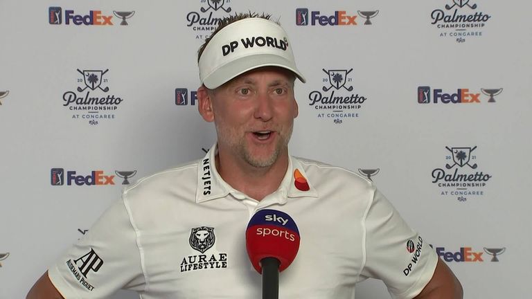 Ian Poulter birdied three of the last four holes to card an opening 68 at the Palmetto Championship, where he is enjoying the 'best golf club food ever'!