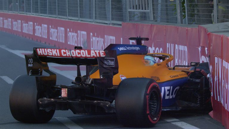 Ricciardo has now found the barriers!