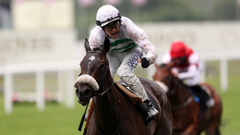 Sandrine ridden by David Probert wins the Albany Stakes