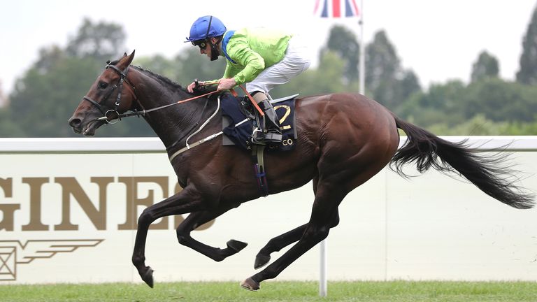 Subjectivist, ridden by jockey Joe Fanning, wins the Gold Cup at Royal Ascot