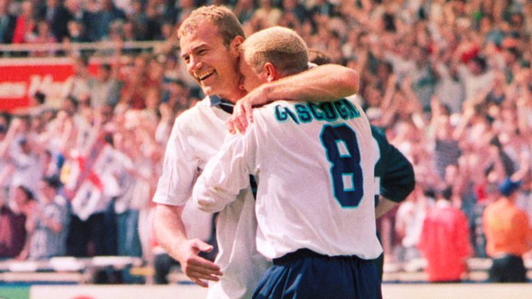 Alan Shearer and Paul Gascoigne were key members of the England squad that reached the Euro 96 semis