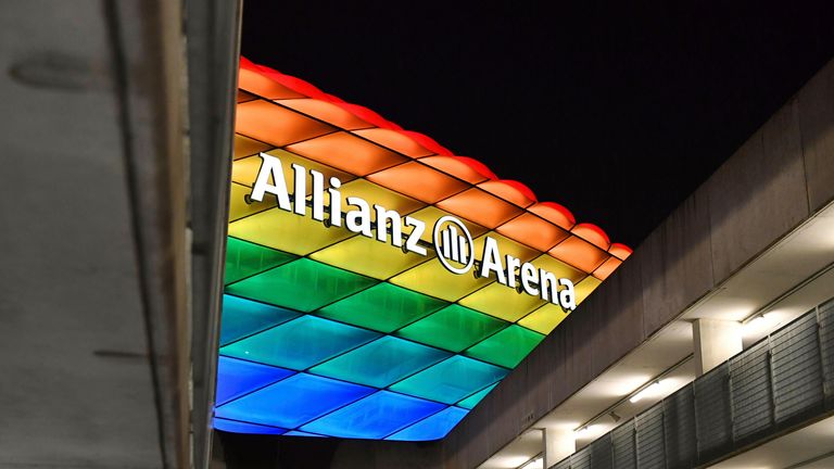 UEFA denied a request from the German Football Association and Munich's mayor for the Allianz Arena to be lit up in rainbow colours for the game against Hungary