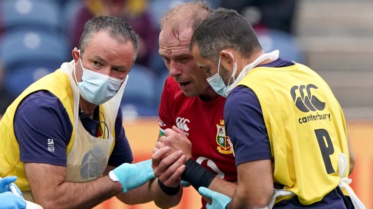 British and Irish Lions captain Alun Wyn Jones picked up an injury against Japan (PA)