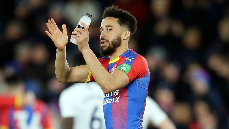 Townsend applauds the fans at Selhurst Park