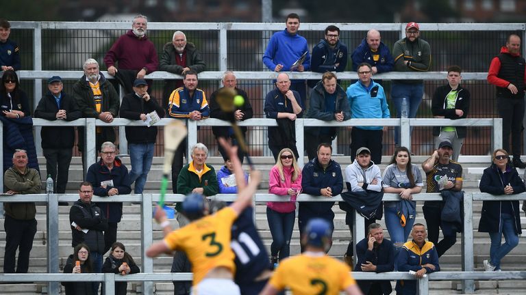 Supporters watch Antrim's meeting with Wexford on Saturday