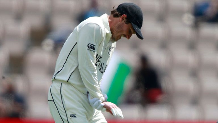 P.J.  Watling replaced his finger on the final day of the World Tests - his last game for New Zealand