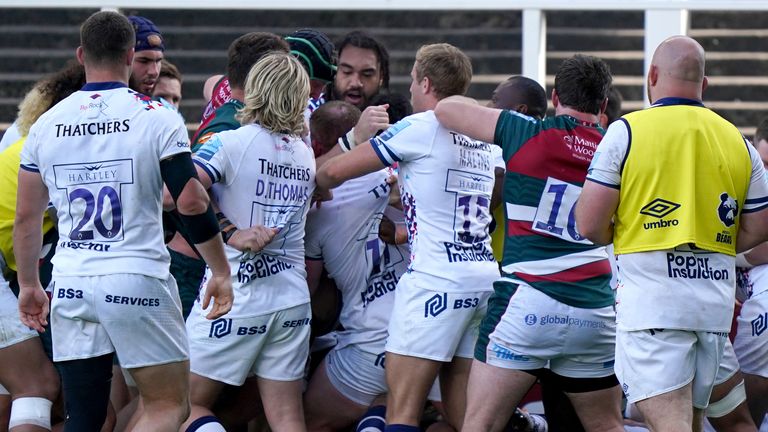 All Bristol and Leicester players have avoided sanction following a brawl at full-time on Saturday 