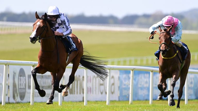 Broome wins the Group Two Mooresbridge Stakes at the Curragh