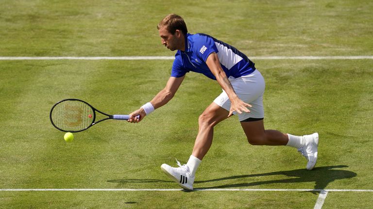 British No 1 Evans reached the quarter-finals at Queens for the first time in his career