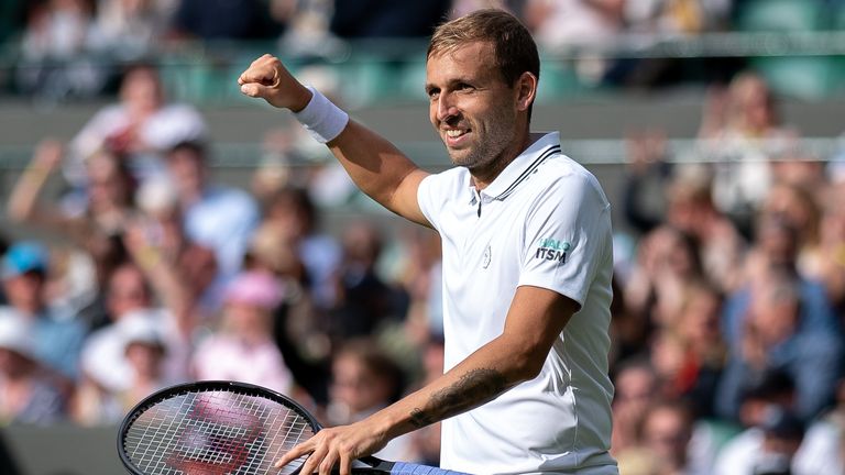 Dan Evans is through to the third round at Wimbledon for the first time in his career (PA)