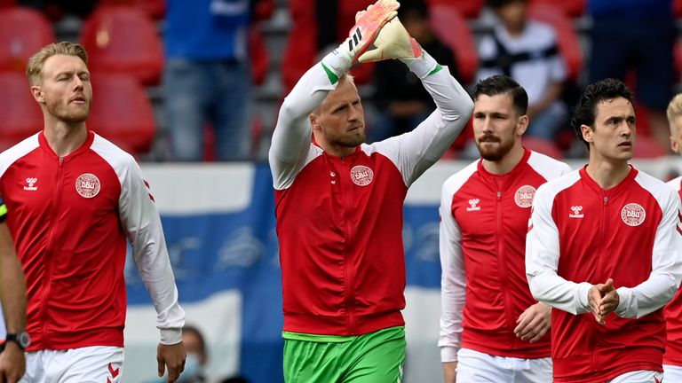 Kasper Schmeichel and the rest of the Denmark side returned to finish their Euro 2020 game against Finland despite team-mate Christian Eriksen collapsing