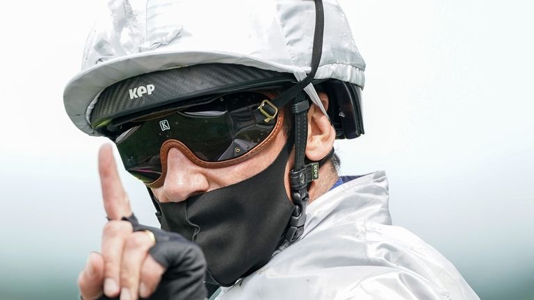 Frankie Dettori celebrates victory on Palace Pier in the St James&#39;s Palace Stakes at Royal Ascot last year