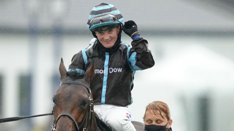 Hollie Doyle on board Corazon Espinado after victory at Epsom