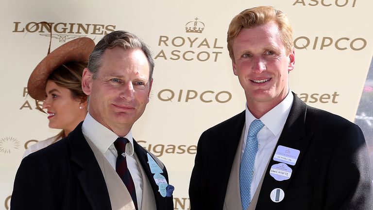 Ed Walker receives his trophy after Agrotera's win in the 2018 Sandringham Stakes at Royal Ascot