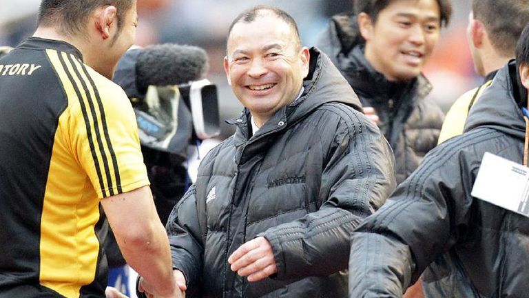 (JAPANESE NEWSPAPERS OUT) during the 49th Japan Rugby Championship Final match between Suntory Sungoliath and Panasonic Wildknights at the National Stadium on March 18, 2012 in Tokyo, Japan.