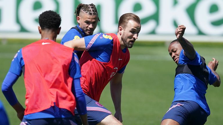 England players take part in training ahead of their Croatia opener at Euro 2020