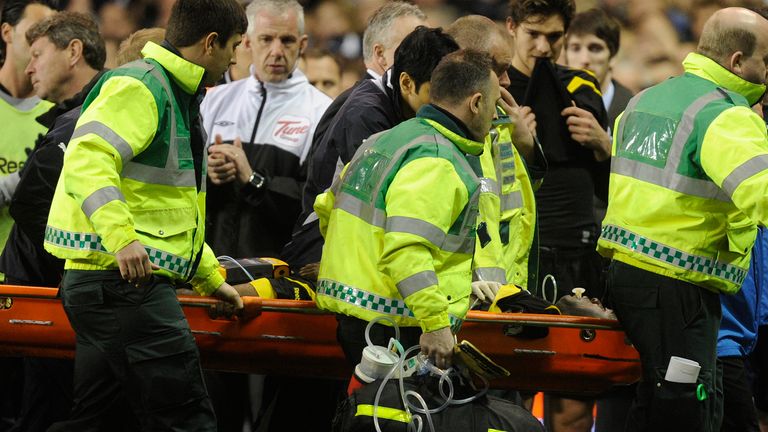 Fabrice Muamba suffered a cardiac arrest during Bolton's FA Cup game against Tottenham in March 2012