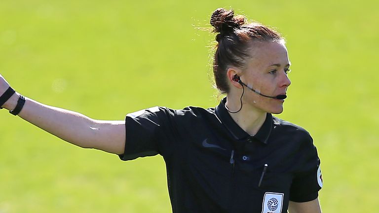 Rebecca Welch became the first woman to officiate an EFL match in April when she took charge of Harrogate’s 2-0 League Two defeat at home to Port Vale